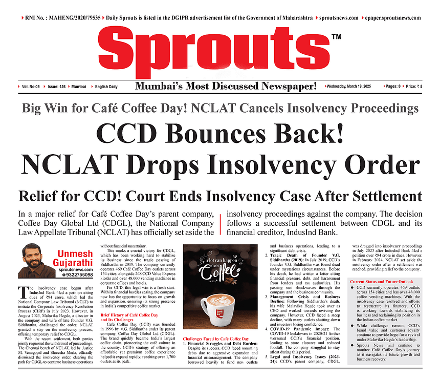 CCD Bounces Back NCLAT Drops Insolvency Order